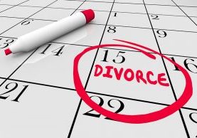 Divorce End Marriage Court Day Circled Calendar Date 3d Illustration